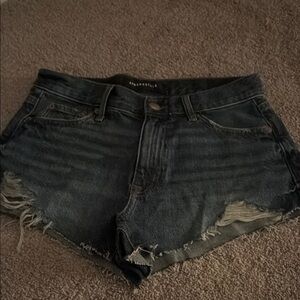 Mossimo Dark Wash Distressed Denim Shorts